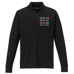 Errbody Round The World Gettin Tipsy Food And Wine Festival Performance Long Sleeve Polo