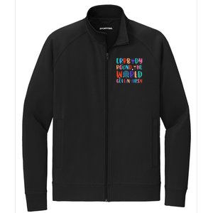 Errbody Round The World Gettin Tipsy Food And Wine Festival Stretch Full-Zip Cadet Jacket