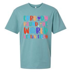 Errbody Round The World Gettin Tipsy Food And Wine Festival Sueded Cloud Jersey T-Shirt