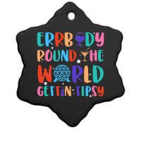 Errbody Round The World Gettin Tipsy Food And Wine Festival Ceramic Star Ornament