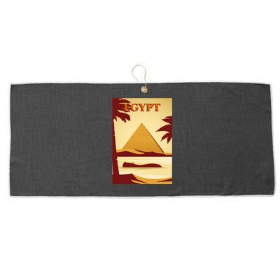 Egypt Retro Vintage Poster Large Microfiber Waffle Golf Towel