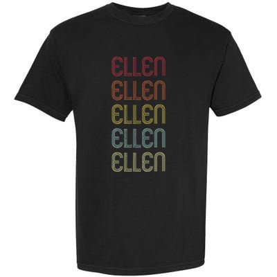 Ellen Retro Wordmark Pattern Vintage Personalized 70s Garment-Dyed Heavyweight T-Shirt