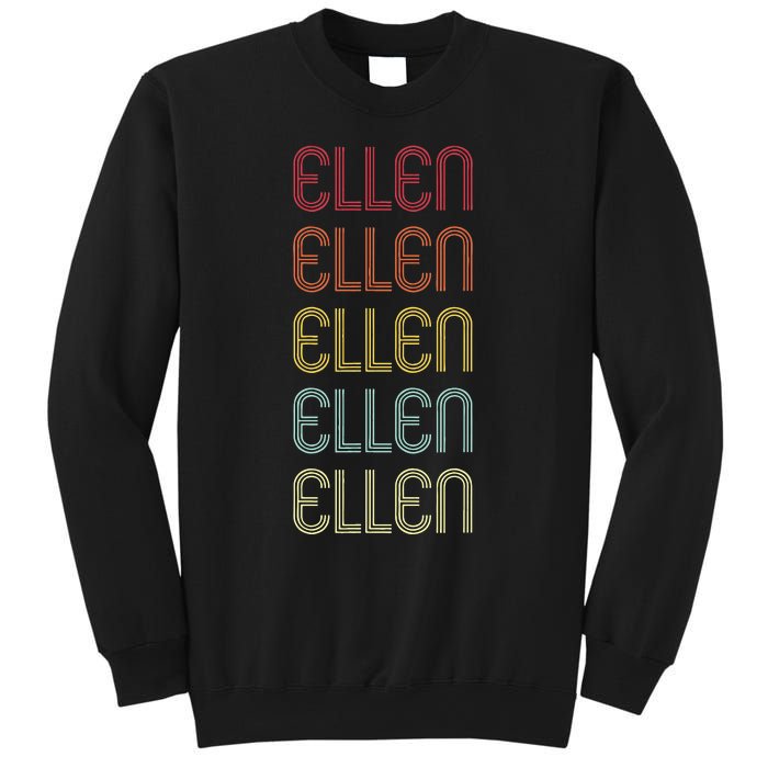 Ellen Retro Wordmark Pattern Vintage Personalized 70s Sweatshirt