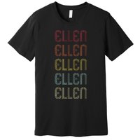 Ellen Retro Wordmark Pattern Vintage Personalized 70s Premium T-Shirt