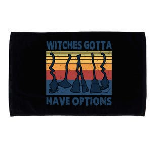 E2a6 Retro Witches Gotta Have Option Witchy Autumn Halloween Funny Gift Microfiber Hand Towel