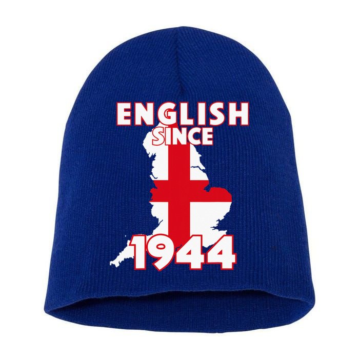 English Since 1944 Celebrate Heritage Birthday Short Acrylic Beanie