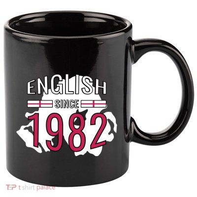 English Since 1982 Birthday Gift 11oz C Handle Ceramic Mug