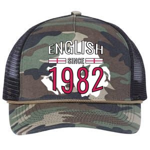 English Since 1982 Birthday Gift Retro Rope Trucker Hat Cap