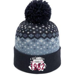 English Since 1982 Birthday Gift The Baniff Cuffed Pom Beanie