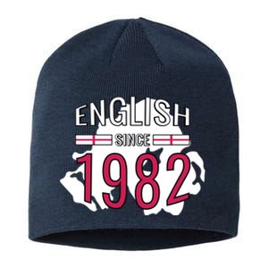 English Since 1982 Birthday Gift Sustainable Beanie