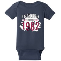 English Since 1982 Birthday Gift Baby Bodysuit