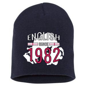 English Since 1982 Birthday Gift Short Acrylic Beanie