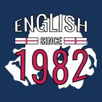 English Since 1982 Birthday Gift Kids T-Shirt
