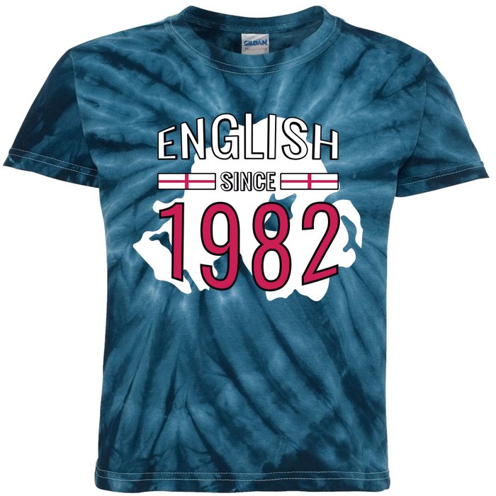 English Since 1982 Birthday Gift Kids Tie-Dye T-Shirt