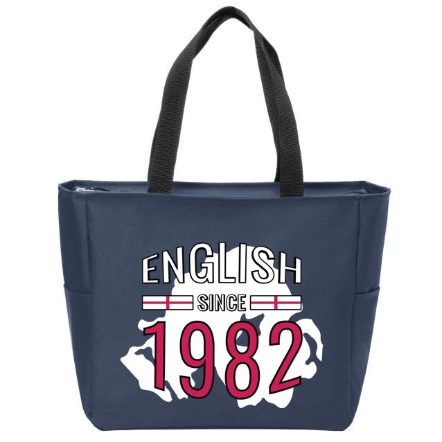English Since 1982 Birthday Gift Zip Tote Bag