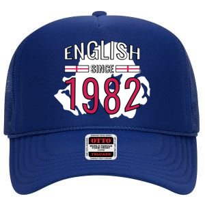 English Since 1982 Birthday Gift High Crown Mesh Back Trucker Hat