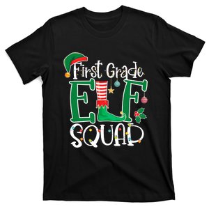 Elf Squad 1st First Grade Teacher Christmas Students T-Shirt