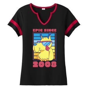 Epic Since 2008 Birthday Gift Ladies Halftime Notch Neck Tee