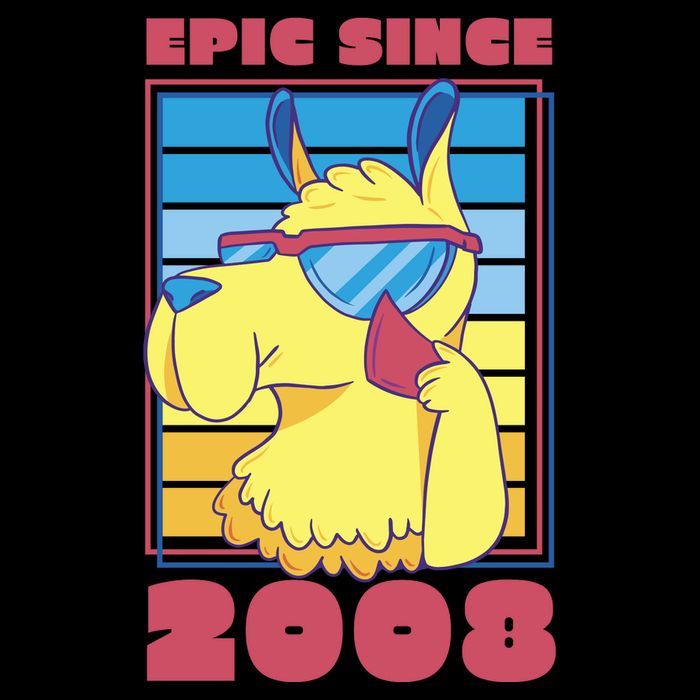 Epic Since 2008 Birthday Gift Drawstring Bag