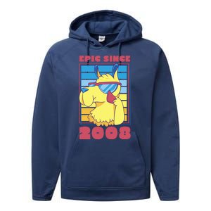 Epic Since 2008 Birthday Gift Performance Fleece Hoodie