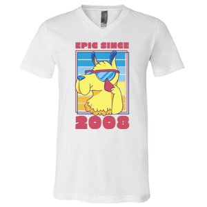 Epic Since 2008 Birthday Gift V-Neck T-Shirt