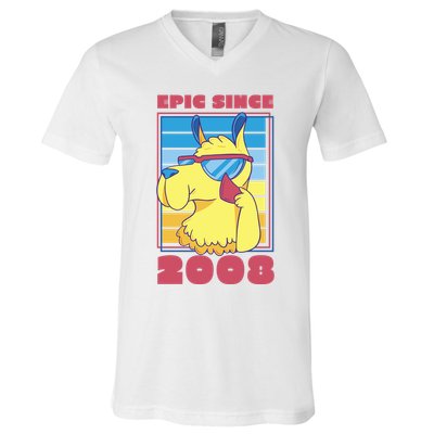 Epic Since 2008 Birthday Gift V-Neck T-Shirt