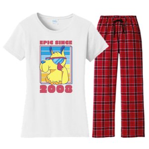 Epic Since 2008 Birthday Gift Women's Flannel Pajama Set