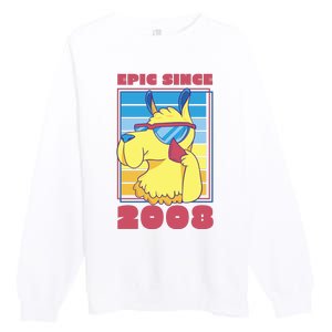 Epic Since 2008 Birthday Gift Premium Crewneck Sweatshirt