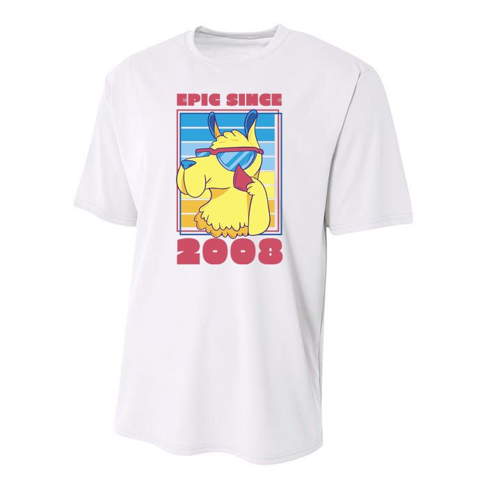 Epic Since 2008 Birthday Gift Youth Performance Sprint T-Shirt