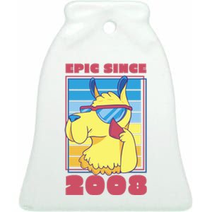 Epic Since 2008 Birthday Gift Ceramic Bell Ornament