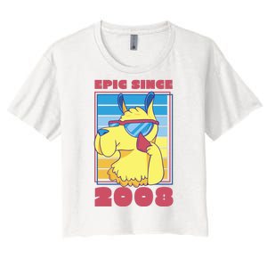 Epic Since 2008 Birthday Gift Women's Crop Top Tee