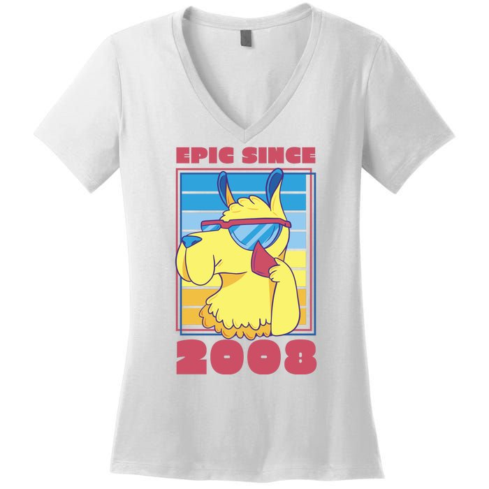 Epic Since 2008 Birthday Gift Women's V-Neck T-Shirt