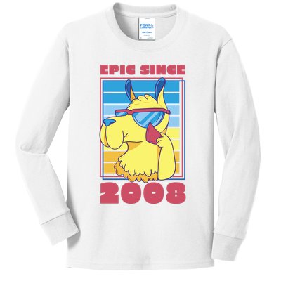 Epic Since 2008 Birthday Gift Kids Long Sleeve Shirt