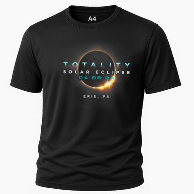 Eclipse Solar 2024 Erie Pa Totality 04 08 24 Cooling Performance Crew T-Shirt