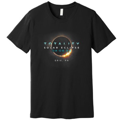 Eclipse Solar 2024 Erie Pa Totality 04 08 24 Premium T-Shirt