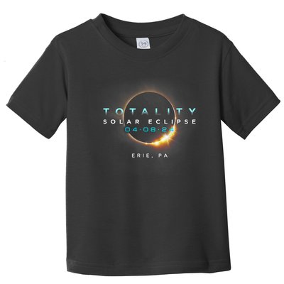 Eclipse Solar 2024 Erie Pa Totality 04 08 24 Toddler T-Shirt