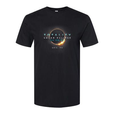 Eclipse Solar 2024 Erie Pa Totality 04 08 24 Softstyle® CVC T-Shirt