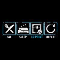 Eat Sleep 3d Print Repeat Filament 3d Printer Tech Gift 16 in Basic Backpack