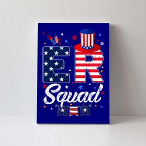 Er Squad 4th July Matching Rn Emergency Room Er Nurse Cool Gift Canvas