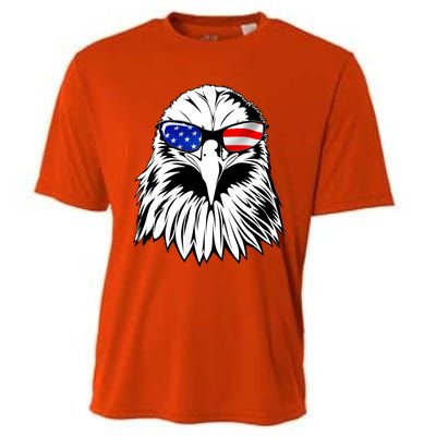 Eagle Sunglasses 4th Of July American Flag Cooling Performance Crew T-Shirt