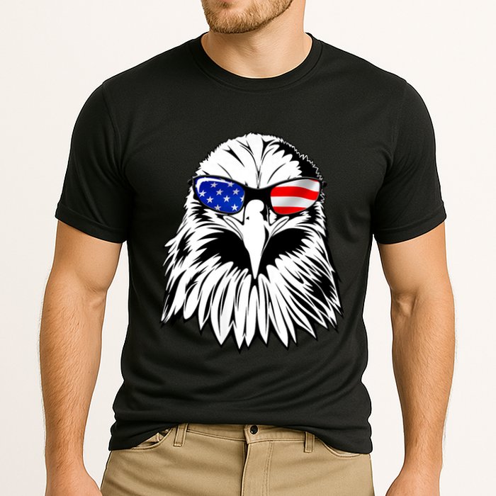 Eagle Sunglasses 4th Of July American Flag Cooling Performance Crew T-Shirt