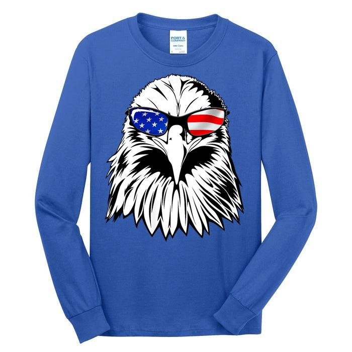 Eagle Sunglasses 4th Of July American Flag Tall Long Sleeve T-Shirt