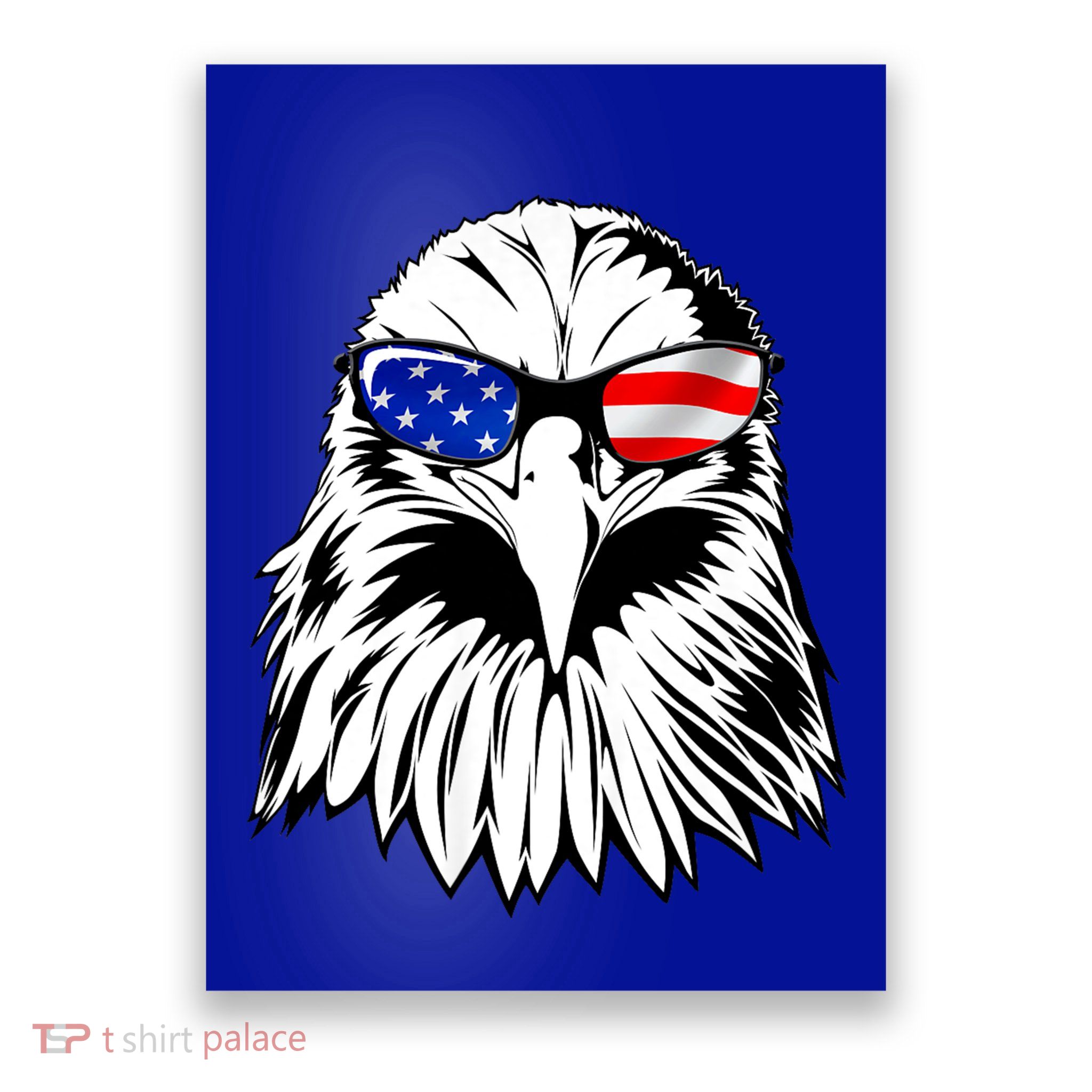 Eagle Sunglasses 4th Of July American Flag Poster