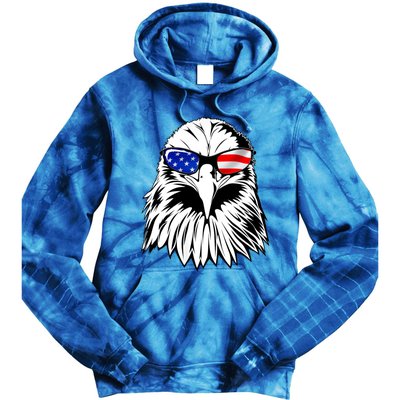 Eagle Sunglasses 4th Of July American Flag Tie Dye Hoodie