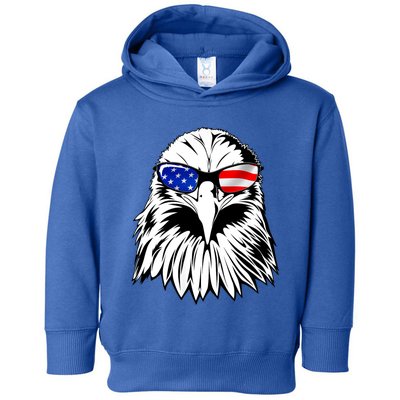 Eagle Sunglasses 4th Of July American Flag Toddler Hoodie