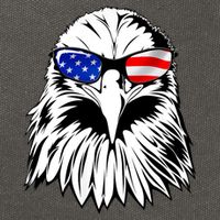 Eagle Sunglasses 4th Of July American Flag Cotton Canvas Backpack