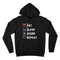 Eat Sleep Anime Repeat Funny Manga Otaku Girls Boys Anime Hoodie