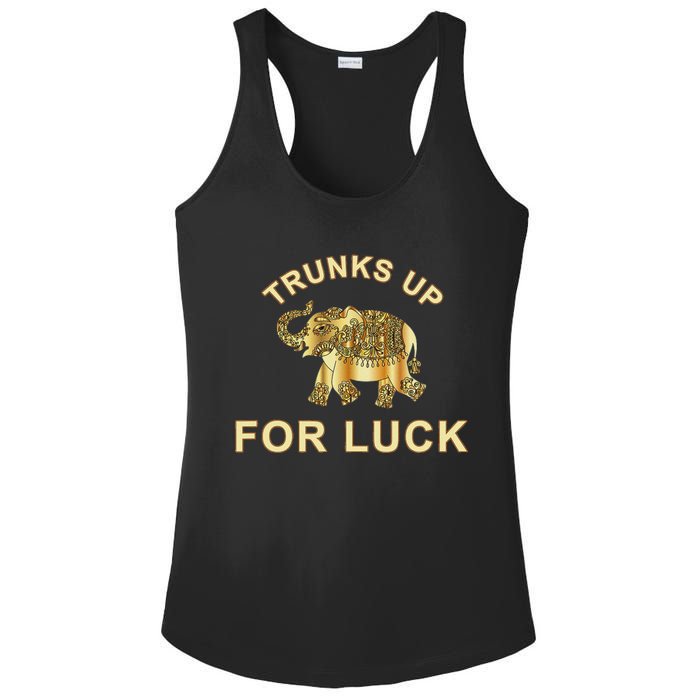 Elephant Spirit Animal Totem Trunks Up For Good Luck Lucky Ladies PosiCharge Competitor Racerback Tank