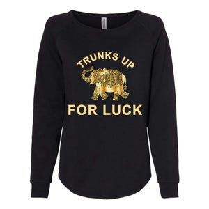 Elephant Spirit Animal Totem Trunks Up For Good Luck Lucky Womens California Wash Sweatshirt