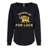 Elephant Spirit Animal Totem Trunks Up For Good Luck Lucky Womens California Wash Sweatshirt